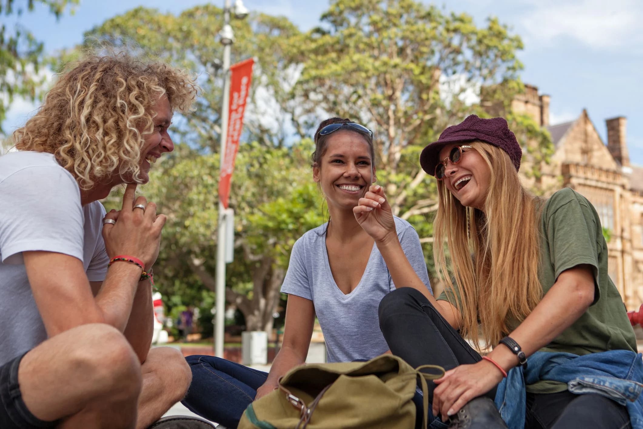 Students laughing